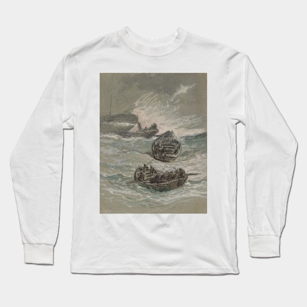 The Shipwreck by Elihu Vedder Long Sleeve T-Shirt by Classic Art Stall